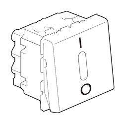 Выключатель двухполюсный с индикацией 2М 20А (белый) Mosaic Legrand. Вид 1