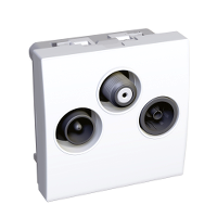 Tv/fm/sat розетка оконечная 2 вх.r9003 Schneider Electric. Вид 1