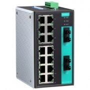 16-портовый неуправляемый коммутатор: 15х10/100 BaseT Ethernet и 1 порт 100BaseFX, -40...+75С MOXA. Вид 1