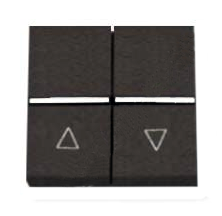 N2244 AN Механизм выключателя жалюзи кнопочный, без фиксации, 2-модульный, серия Zenit, цвет антрацит  ABB. Вид 1