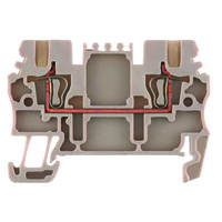 ZDU 1.5 Клеммник с быстрозажимным контактом 1.5 мм² (тёмно-бежевый) Weidmuller. Вид 1