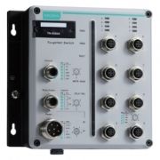 Управляемый Ethernet коммутатор L2 с 8х10/100 BaseT(X), резервируемое питание 24 - 110 VDC, -40...+75С MOXA. Вид 1