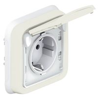 Розетка 2К+З немецкий стдандарт (белый) IP55 Plexo,винтовые клеммы, Legrand. Вид 1