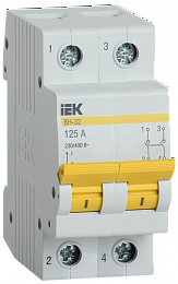 Выключатель нагрузки (мини-рубильник) ВН-32 2Р 125А ИЭК. Вид 1