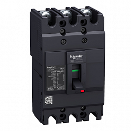 Термо-магнитный 3-х полюсный автомат 63А 18kA, подключение под шину Schneider Electric. Вид 1