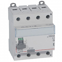 DX3 Блок утечки тока (УЗО) 4-полюсный, 80А, 100mA, тип AC Legrand. Вид 1