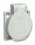 Розетка серая 10/16a 50х50мм ip54 винты сбоку Schneider Electric. Вид 1.