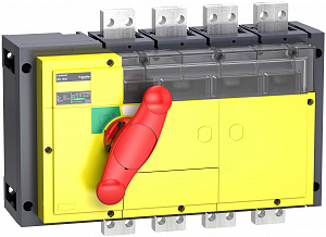 Выключатель-разъединитель inv1250 4п красная рукоятка/желтая панель Schneider Electric. Вид 1