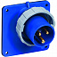 232 BAU6W Вилка панельная с угловым фланцем 232BAU6W, 32A, 2P+E, IP67, 6ч ABB. Вид 1.