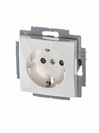 20 EUCKS-94-507 Розетка SCHUKO16А 250В, с защитными шторками (альпийский белый) Basic55 ABB. Вид 1