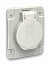 Розетка серая 10/16a 65х85мм ip54 винты сзади Schneider Electric. Вид 1.