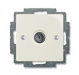 1743-01-96-507 Розетка телевизионная TV оконечная (шале/белый) Basic55 ABB. Вид 1