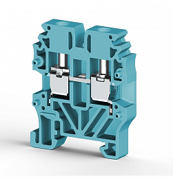 MVK2,5 Клемник винтовой мини на DIN-рейку 2,5мм.кв. (голубой) Klemsan. Вид 1