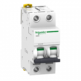 iC60N 2P 50А Автоматический выключатель 2-полюсный, 50А, 6кА (хар-ка C) Schneider Electric. Вид 1