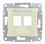 Адаптер для 2 коннект. RJ45,apm,molex,keline,кат. 5е,кат. 6,utp (бежевый) Sedna Schneider Electric. Вид 1.