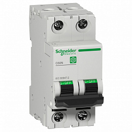 Автоматический выключатель C60N 2-полюсный 10A D Schneider Electric. Вид 1