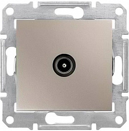 Розетка TV, проходная, 8 db (титан) Sedna Schneider Electric. Вид 1