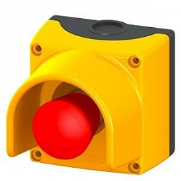 Кнопочный пост, с грибовидной кнопкой аварийного останова в защитном кожухе 1НЗ, IP65 Siemens. Вид 1