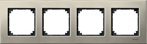 Рамка 4-постовая (металл титан) Merten M-Elegance Schneider Electric. Вид 1