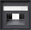 Накладка 50*50 мм для розеток RJ45/RJ11 с полем для надписи (антрацит) System 55 GIRA. Вид 1.