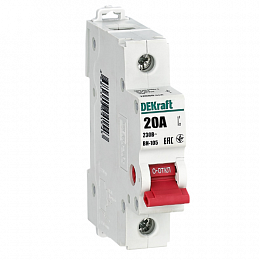 ВН-105 Рубильник 1-полюсный модульный 20А DEKraft. Вид 1