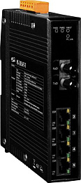 5-портовый неуправляемый коммутатор: 4х10/100 BaseT(X) 1х100BaseFX (многомодовое волокно разъем SТ, до 2 км) пластиковый корпус ICP DAS. Вид 1