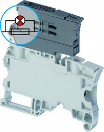 Клемма ZS10-SF-R1 держатель-предохранителя 6,3 x 32мм, с красным светодиодом 24-110 В TYCO. Вид 1