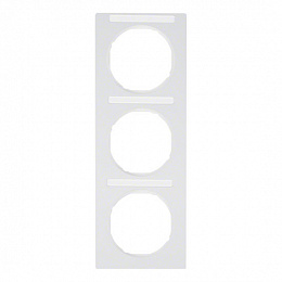 Рамка 3-постовая, с полем для надписей (полярная белизна) R.3 Berker. Вид 1