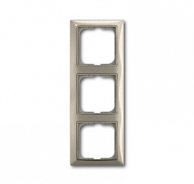 2513-93-507 Рамка 3-постовая с декоративной накладкой (шампань) Basic55 ABB. Вид 1