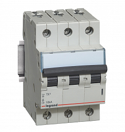 TX3 Автоматический выключатель 3-полюсный 6A 10kА (хар-ка B) Legrand. Вид 1