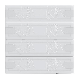 Сенсорный выключатель 4 KNX , 24V, 4-клавишный Gira. Вид 1