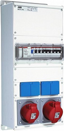 M32/2 JFB Бокс M32/2JFB с розетками в сборе, металл, IP44 ABB. Вид 1