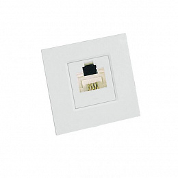 Розетка телефонная, с/у, для каб.кан. (белый) W45 Systeme Electric. Вид 1