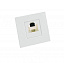 Розетка телефонная, с/у, для каб.кан. (белый) W45 Systeme Electric. Вид 1.