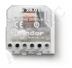 Импульсное реле с 1 контактом (~230V) 10A  Finder. Вид 1