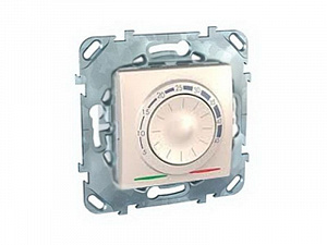 Термостат теплого пола с датчиком 10A (бежевый) Unica Schneider Electric. Вид 1