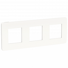 Рамка 3-постовая (белый/белый) Unica Studio Schneider Electric. Вид 1