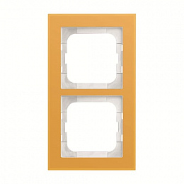 1722-225 Рамка 2-постовая (стекло солнечный свет) Axcent ABB. Вид 1