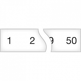 ENT  Маркировка RTM7 1-100 для клемм 10мм TYCO. Вид 1