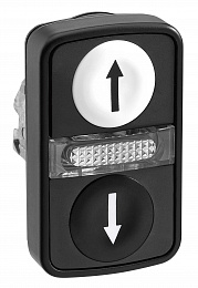 Головка кнопки двойная с маркировк + led zb4bw7a17247 Schneider Electric. Вид 1