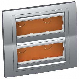 Коробка скр.монт 2х3 гор.с рамкой металл Schneider Electric. Вид 1