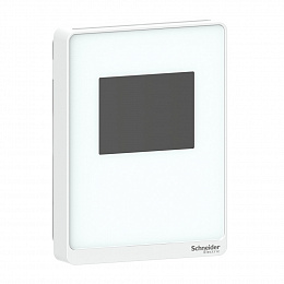 Датчик CO2 влажности температуры помещения с BACnet/Modbus, сенсорным экраном 24В (белый, глянцевый) Schneider Electric. Вид 1