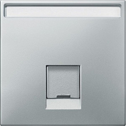 Центральная плата для розетки se 1пост, RJ45, sd (сталь) Merten Schneider Electric. Вид 1