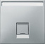 Центральная плата для розетки se 1пост, RJ45, sd (сталь) Merten Schneider Electric. Вид 1.