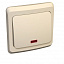 Выключатель 1-клавишный, С/У, с подсветкой 10 ах (кремовый) Этюд Systeme Electric. Вид 1.