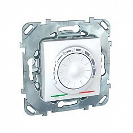 Термостат теплого пола с датчиком 10A (белый) Unica Schneider Electric. Вид 1