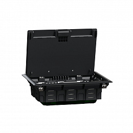 Люк пластиковый размер l на 8х45 (8 постов или 16 модулей) IP20 Unica System+ Schneider Electric. Вид 1