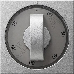 Накладка с ручкой для выключателя жалюзи (алюминий) System 55 GIRA. Вид 1