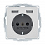 Розетка и 2 USB-розетки (алюминиевый) Berker. Вид 1.