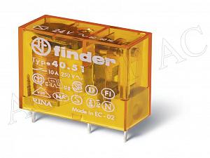 Реле с 1 перекидным контактом (=24В DC) 10A Finder. Вид 1